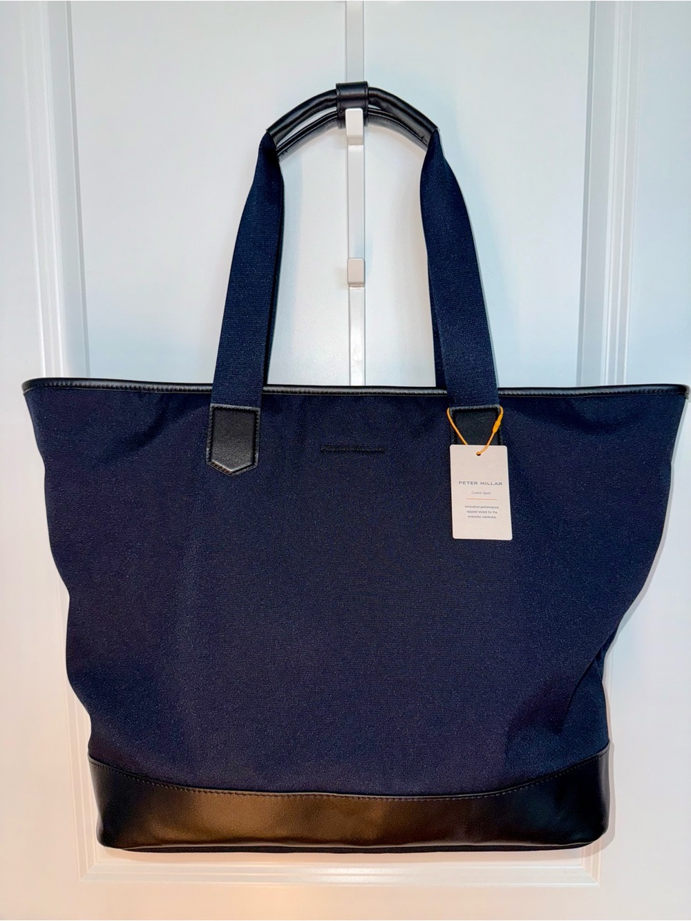 Peter Millar Navy and Black Canvas Tote